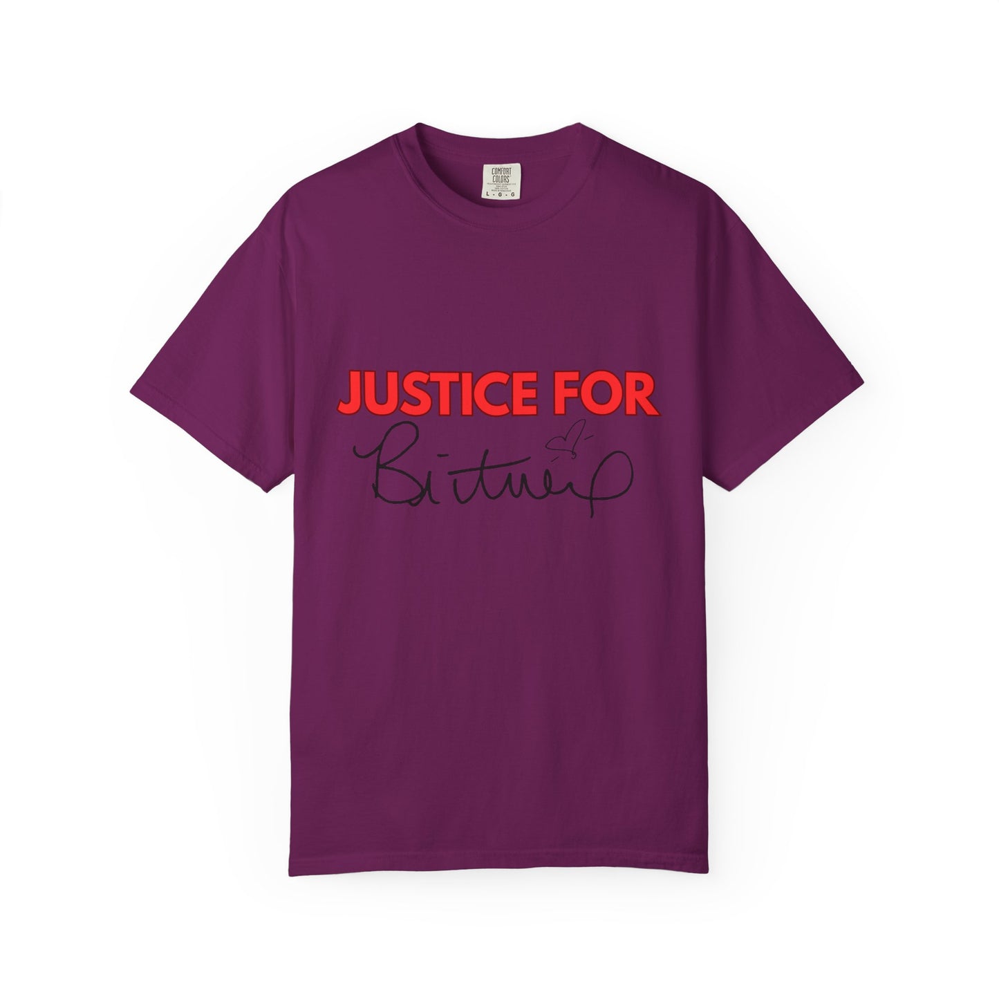 Justice for Britney Unisex Garment-Dyed T-shirt, Casual Tee, Fan Apparel, Music Merchandise, Statement Shirt, Social Movement Wear