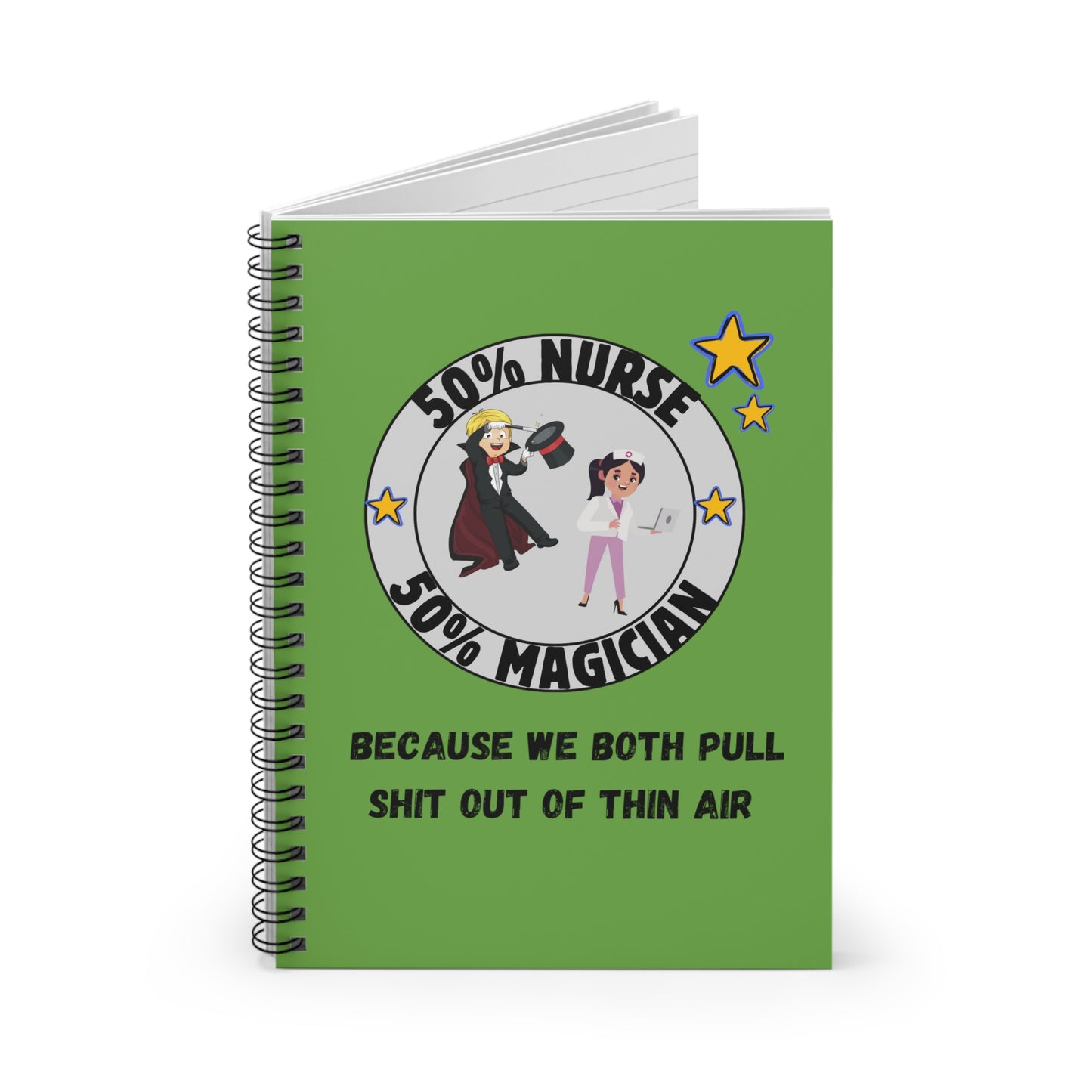 50% Nurse 50% Magician Report Notebook