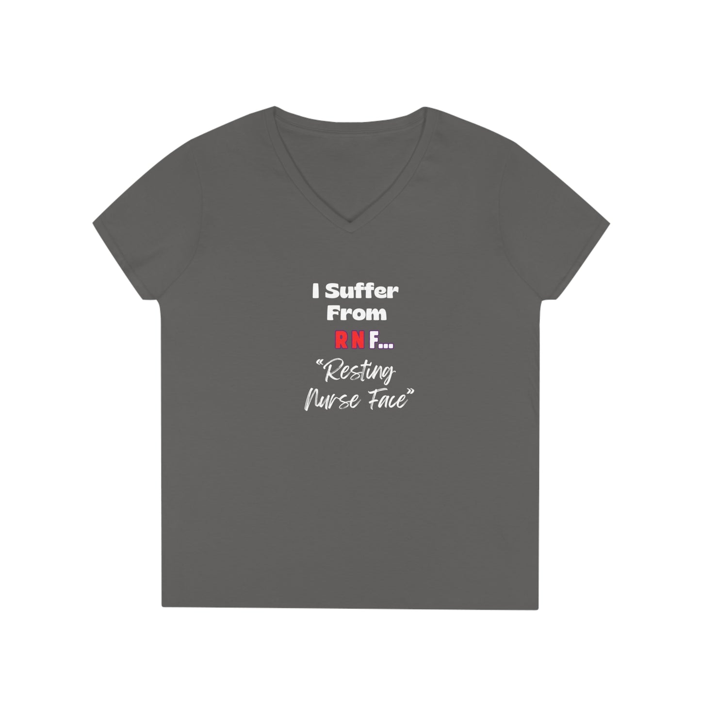 Resting Nurse Face Ladies' V-Neck T-Shirt