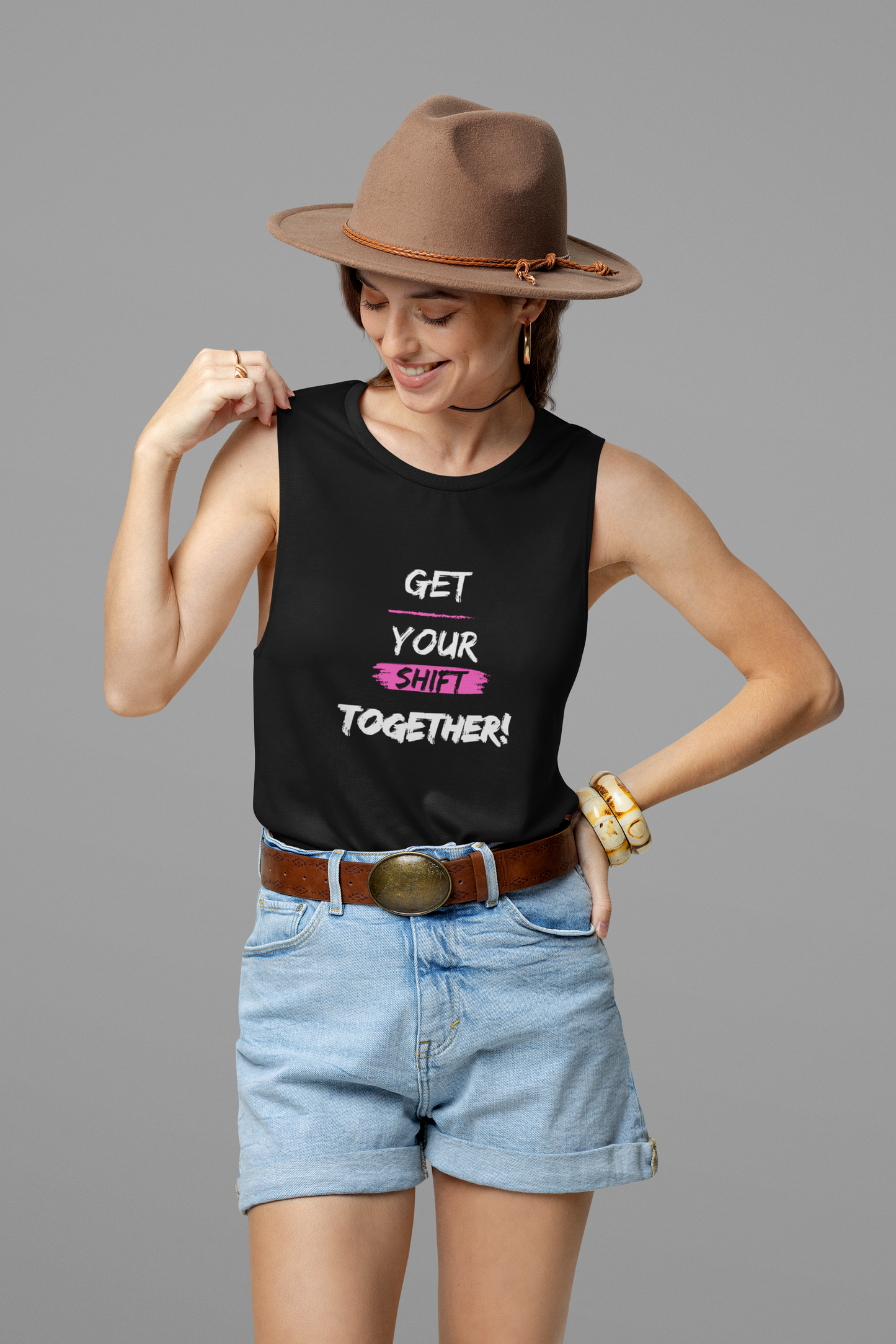 Get Your Shift Together Women's Flowy Scoop Muscle Tank