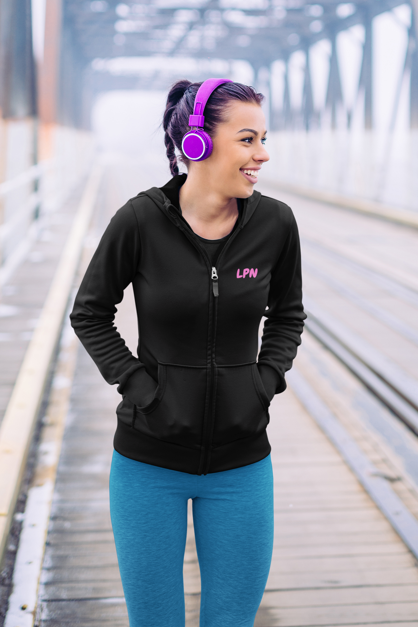 Do Not Talk To Me Because I Am Charting LPN Unisex Zip Hoodie