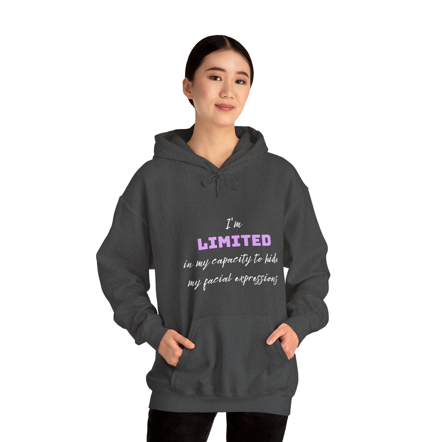 I Can't Hide My Facial Expressions Unisex Heavy Blend™ Hooded Sweatshirt