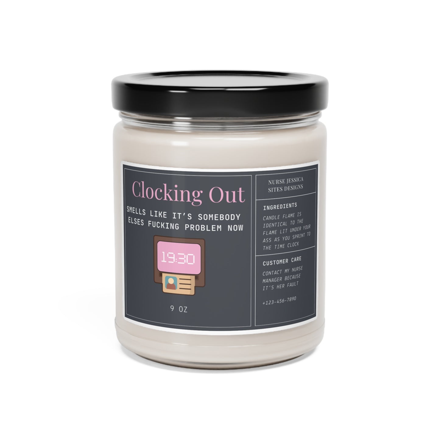 Clocking Out Scented Soy Candle, 9oz