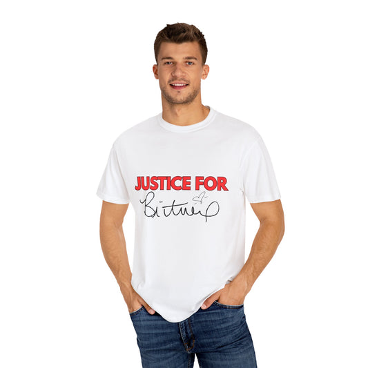 Justice for Britney Unisex Garment-Dyed T-shirt, Casual Tee, Fan Apparel, Music Merchandise, Statement Shirt, Social Movement Wear