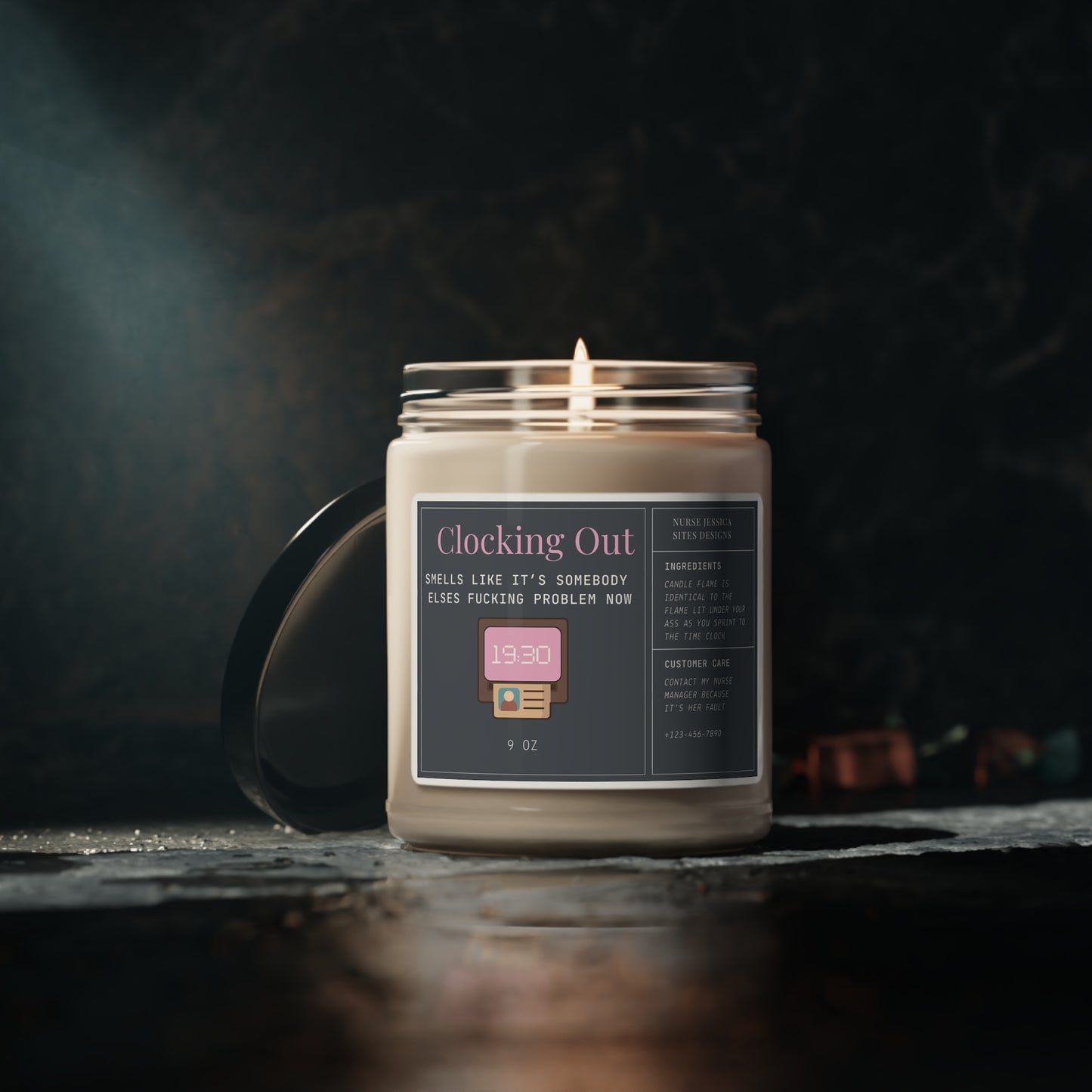 Clocking Out Scented Soy Candle, 9oz