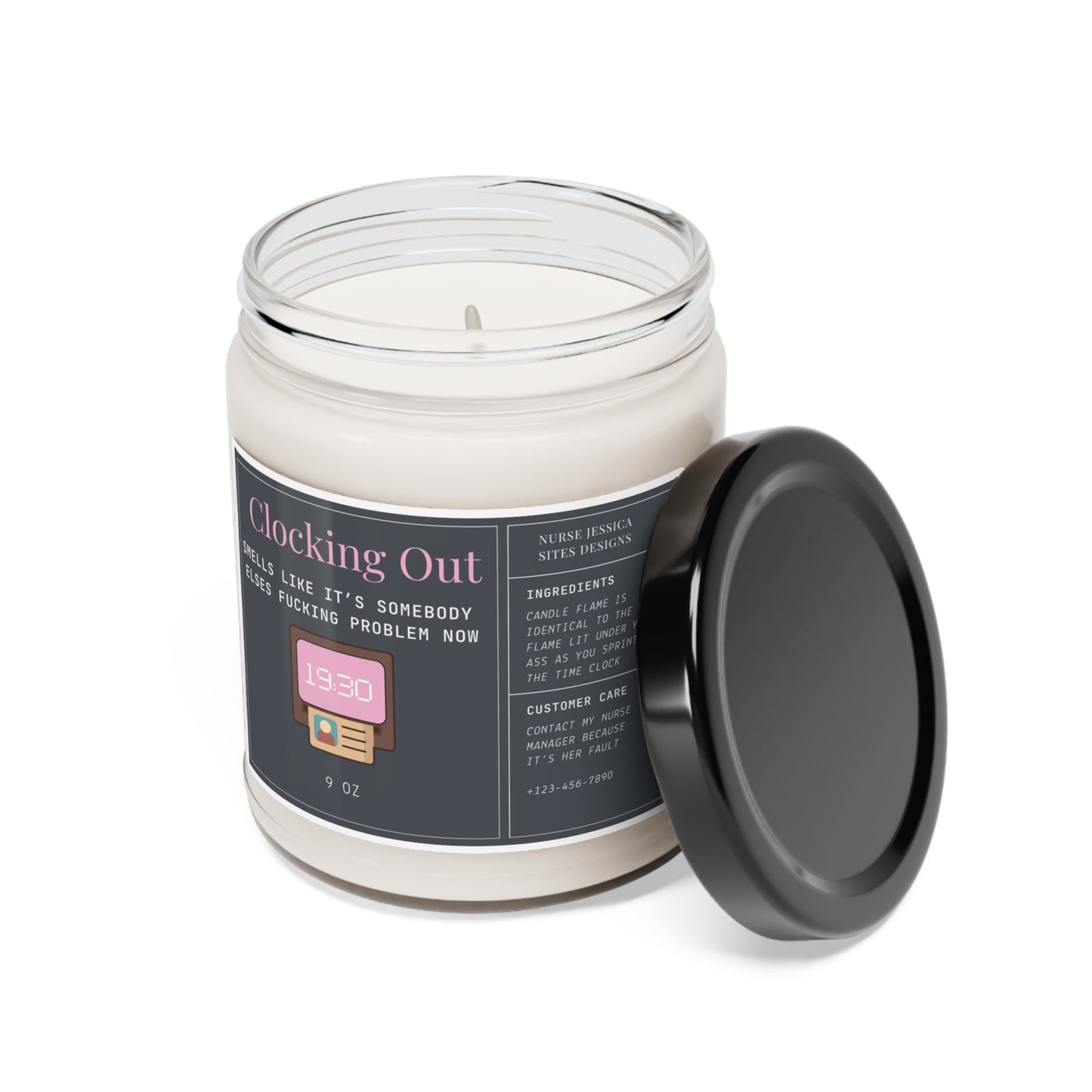 Clocking Out Scented Soy Candle, 9oz