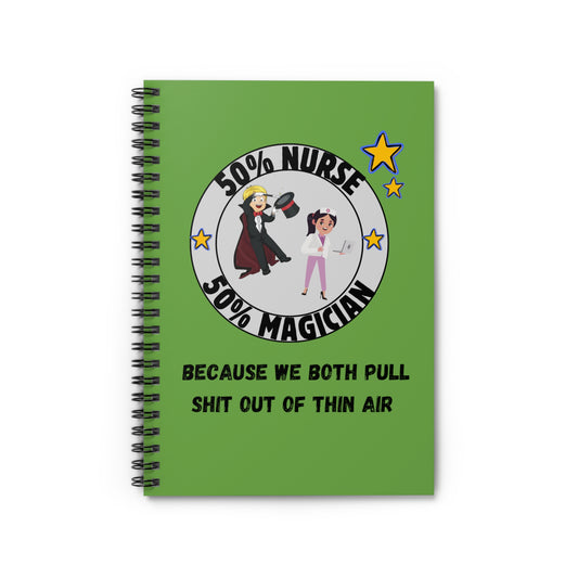 50% Nurse 50% Magician Report Notebook