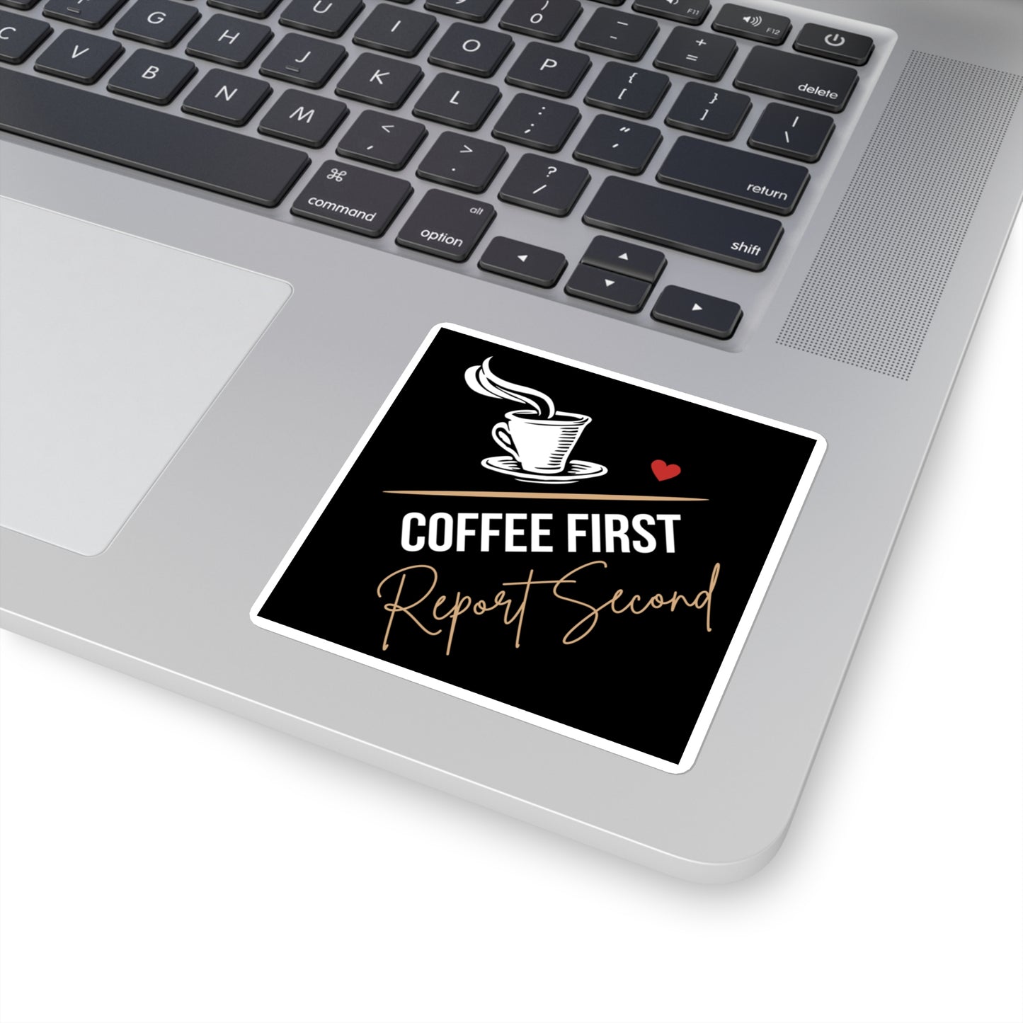 Coffee First Report Second Square Sticker