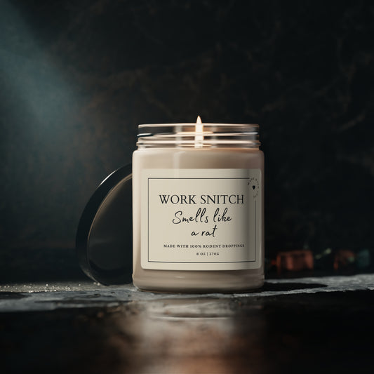 Work Snitch Scented Soy Candle, 9oz