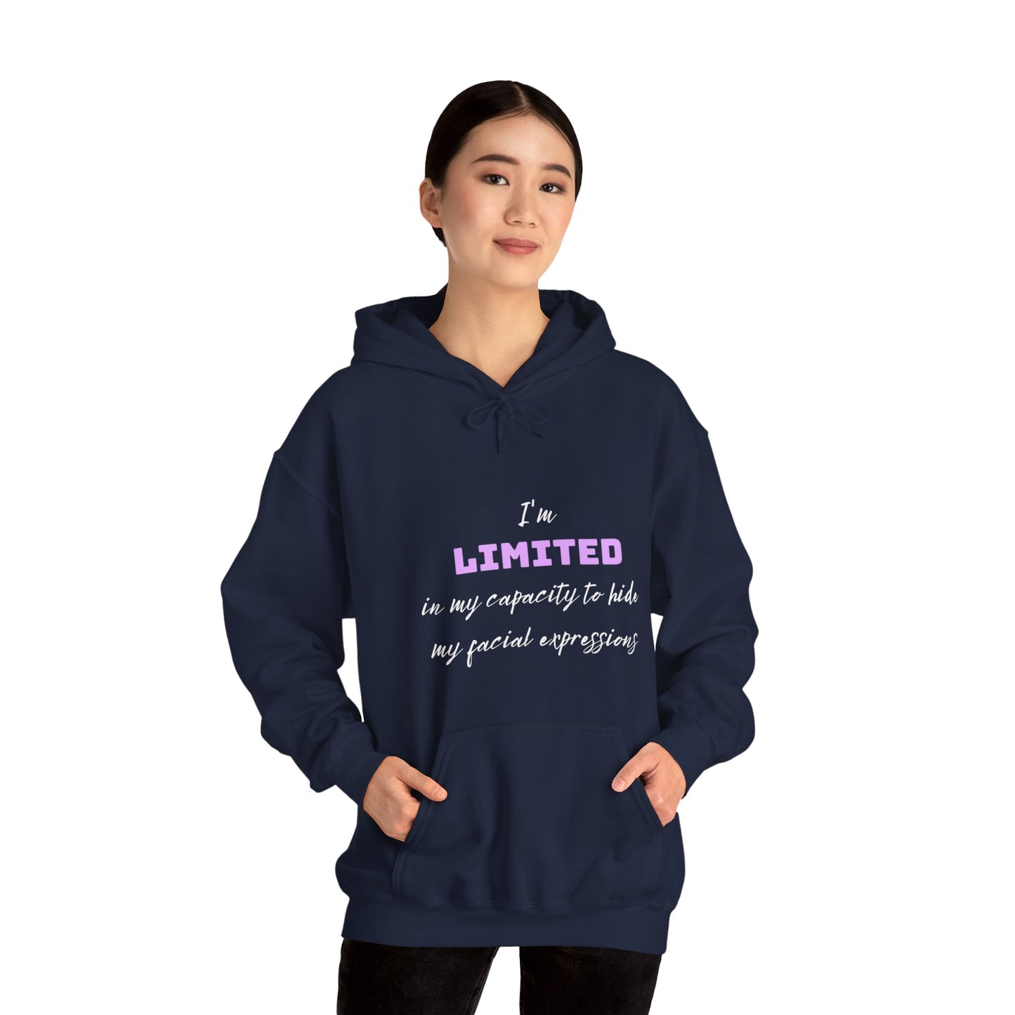 I Can't Hide My Facial Expressions Unisex Heavy Blend™ Hooded Sweatshirt